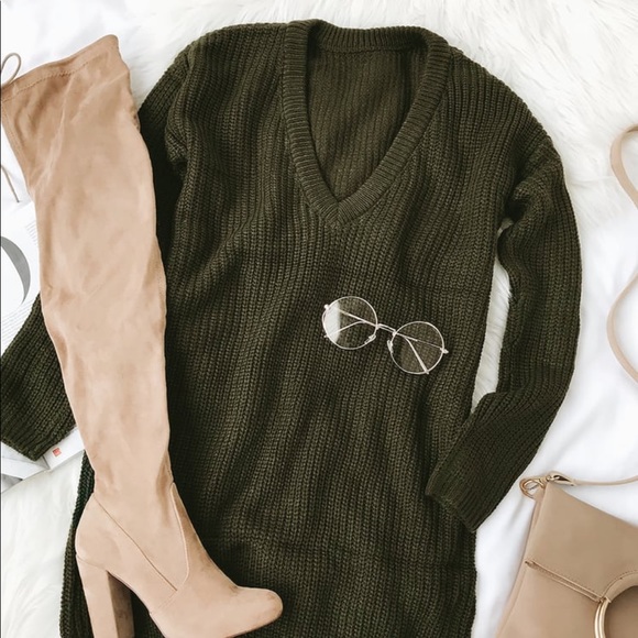 Lulus Backless Sweater Dress - Picture 5 of 7